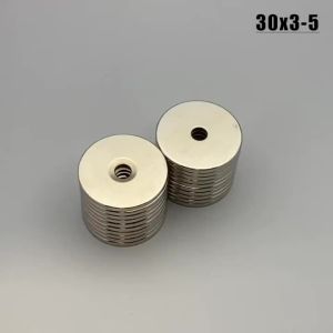 1/2/5/10/20/50pcs 30x3-5mm Magnet Round Hole Shape for Kitchen Office Refrigerator Fridge Whiteboard 30*3-5mm Accessory