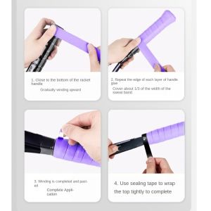 WAYCAI ผ้ากันเหงื่อ ด้ามจับไม้แบดมินตัน ไล่ระดับ สายพานม้วน ยางจับไม้เทนนิส ใหม่ ไม่ลื่น โอเวอร์กริป ซัพพลายแร็กเก็ต