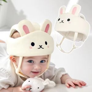 SFFGF Mesh Infant Safety Helmet Breathable No Bumps Newborn Bumper Bonnet Cartoon Animal Ultra-Light Baby Head Protector Skateboard