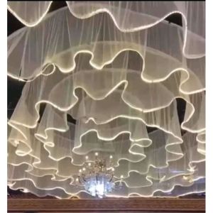 Lampu skriting dekor plafon organza/organdi tebal per 10 & 6 meter