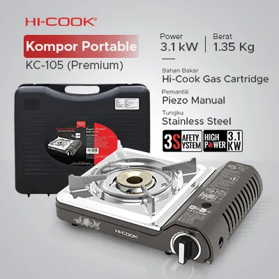 Kompor Portable HI COOK KC104 & KC105
