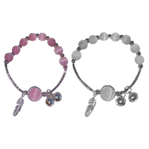 Modern Cats Eye Pattern Bell Bracelet Decoration for Adding Charm to Everyday Looks Suitable for Gifting To Lovers