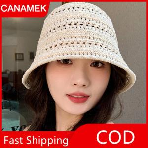 【CANAMEK】 Mùa hè mới rỗng dệt kim chống nắng và mũ che nắng cho phụ nữ giải trí đa năng nhỏ thời trang tươi nồi mũ