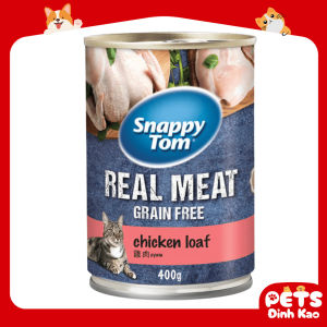 Pate Thức Ăn Ướt Snappy Tom Real Meat Cho Mèo Trưởng Thành - Lon Lớn 400g