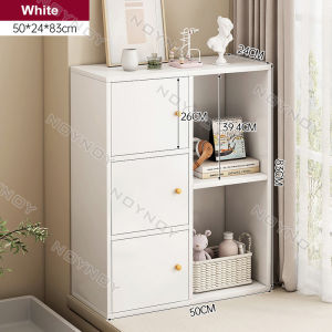 3/4 layers Wood Locker Bookcase Simple Home Living Room Locker Simple Modern Bedroom Storage Cabinet Korean Style Living Room Srorage Cabinet Student Dormitory Bookshelf Bookcase
