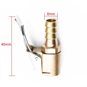 New High-Quality Brass Air Pump Chuck Clip Connector for Car and Truck Tires 6mm/8mm/12mm Valve-in-Flator Inflator Connector