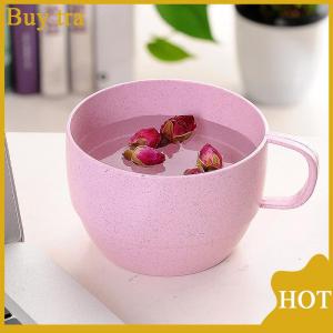 [Buytra] Phong cách Bắc Âu nhựa trà cốc cà phê trà sữa uống cốc thân thiện với môi tái sử dụng rơm lúa mì Cốc du lịch phòng tắm bàn chải đánh răng cốc