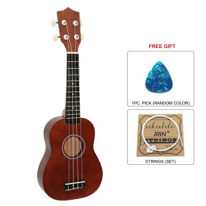 REVO KAWES 21inch Ukelele Soprano 4 Strings Spruce Basswood Guitar-With Free Gifts