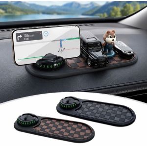 Thảm Chống Trượt Taplo Ô Tô Đa Năng - Giá Đỡ Điện Thoại Xoay 360° Kèm Bảng Số Điện Thoại Tạm Silicone Phụ Kiện Ô Tô