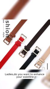 Waist Belt with Square Shape Buckle Light Luxurious Personality PU-leather Waist Belts for Women Coat Dress Accessories