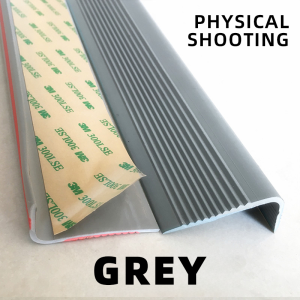 8/24FT L-type PVC Rubber Stair Nosing Self-Adhesive Anti Slip Stair Rubber Nosing Stair Anti-Slip Adhesive Strip