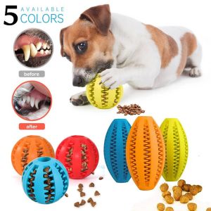 Dogs Ball Interactive Puppy Chew Tooth Cleaning Elasticity Small Big Rubber Pet Ball Toys