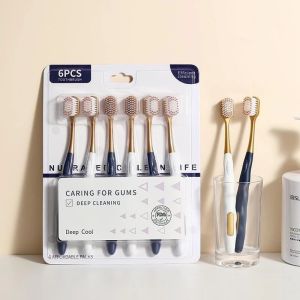 MJL 6Pcs Ultra-fine Soft Toothbrush Healthy Teeth Clean & Gum Protection Bristle Household Essential