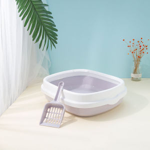 Cat Litter Box Cat Litter Tray With Scoop Kitten Litter Box 猫砂盆 猫砂铲