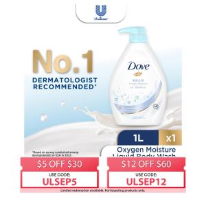 Dove Oxygen Moisture Body Wash 1L