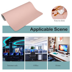 Double-Sided Mouse Pad Large PU Leather Waterproof Anti-pollution Office Computer Keyboard Desk Pad B73