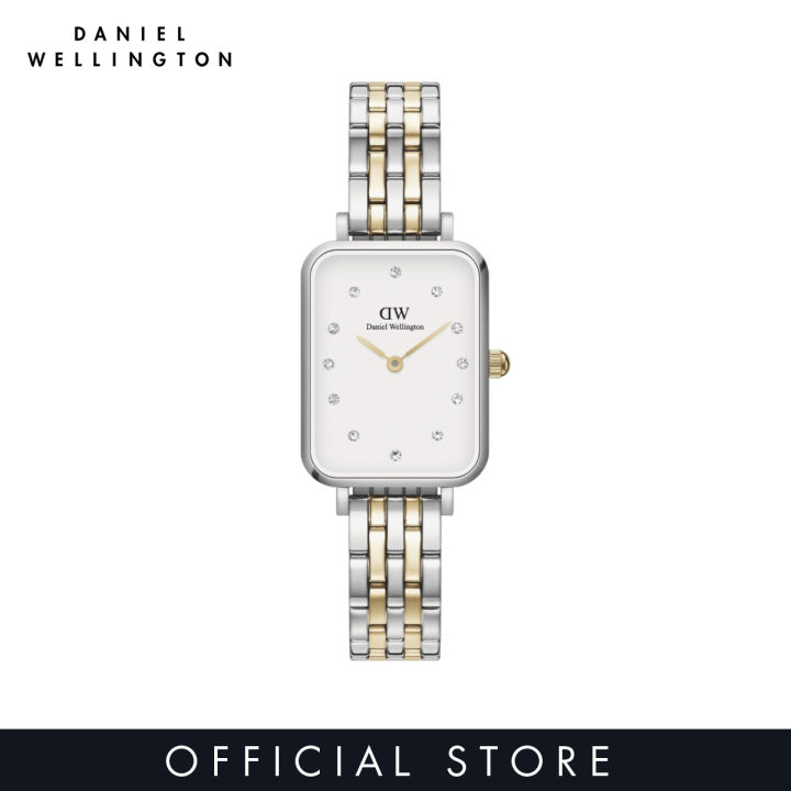 Daniel Wellington Quadro Lumine 20x26mm 5 Link Gold Silver White