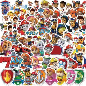50 pieces of cartoon paw patrol dog stickers DIY decorative helmet skateboard suitcase decals waterproof stickers cute childrens toys waterproof