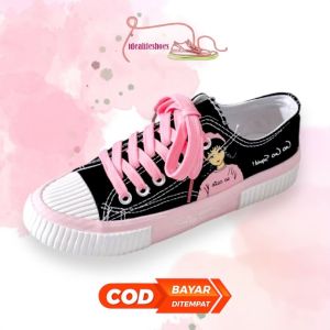 IDEALIFESHOES SEPATU KANVAS SNEAKERS WANITA ABG PINK IMPORT SEPATU SNEAKER CEWEK CUTE RUNNING SHOES