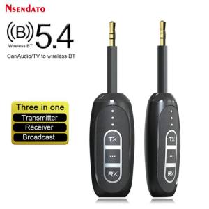 LE Wireless Audio Music Auracast Adapter 3 in 1 Bluetooth-Compatible 5.4 Transmitter Receiver For Broadcast TV Car MP3 Speaker