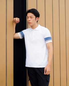 Kale Dion Polo Shirt Organic Cotton 24s Asian Fit | White Series