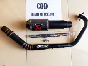 knalpot racing akrapovic lorenzo karbon full system motor beat vario mio pcx vega Jupiter supra Vixion CB150R Satria FU Sonic150R Xabre Byson Verza Tiger Scorpio R15 CBR150R dll