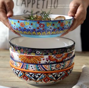 ชามสลัดถาดลึก8.5นิ้วเซรามิกตุรกี OMK