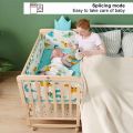 LC - Tempat Tidur Bayi Multifungsi 0-12 Tahun Box Bayi Multifungsi & Hemat Tempat, Kayu Solid Premium. 