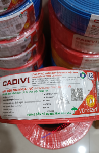 (Bán lẻ 5 mét) Dây điện đôi Cadivi dây cáp điện đôi Cadivi 2x16 (2x0.5) 2x24 (2x0.75) 2x32 (2x1) 2x30 (2x1.5) 2x50 (2x2.5) lõi đồng bọc nhựa PVC