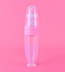 BOTOL MPASI BAYI MAKANAN PENDAMPING ASI DENGAN TUTUP BENTUK SENDOK BAHAN SILIKON BPA FREE