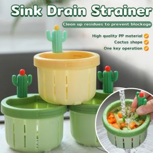 Cactus Kitchen Sink Drain Strainer Anti-clogging Easy Cleaning Sink Drain Filter Basket Leftover Food Collector