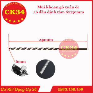 [ Bán lẻ ] Mũi khoan gỗ xoắn ốc có đầu định tâm đủ size từ 6mm-25mm dài 230mm