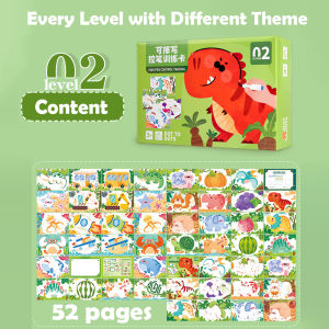 Kids Pen Control Book Training Step by Step Tracing Toys | Buku Latihan Cara Pegang Pen Kanak Mainan | 儿童可擦写控笔训练书卡