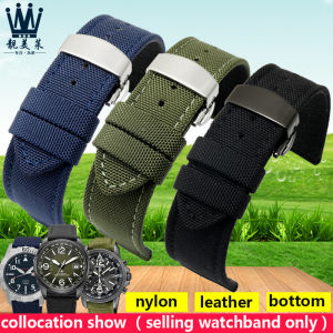 Nylon+ leather bottom layer watchband for Seiko 5 Canned wristband 18mm  20mm 22mm 23mm 24mm straps with stainless steel buckle2026