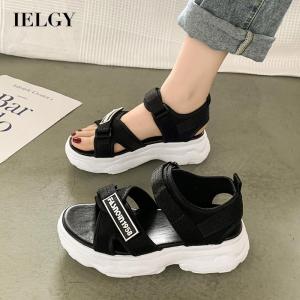 IELGY Sandals womens 2023 hot style all-match Velcro platform womens shoes