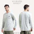 KWITAN Kaos Basic Stripe Salur GREY. 