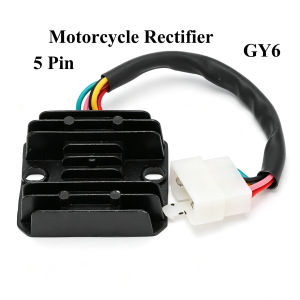 Motorcycle Full Wave Voltage Regulator Rectifier 5 PIN Rectifier Regulator Replacement Parts for GY6 Scooter Motorcycle