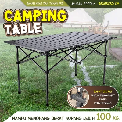 HTD SPORT Meja Lipat Outdoor Piknik Camping Kemah Mancing Hiking Multifungsi Portable