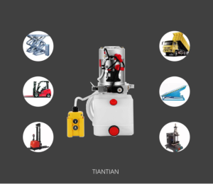 Vehicle Hydraulic Pump 10 Quart Double Acting Hydraulic Pump 12V Dump Trailer Plastic Reservoir for Dump Trailer Repair Remote Lift