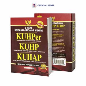 Buku Hukum Undang Undang / 3 Kitab Undang Undang Hukum SOFC COVER : KUHPer KUHP KUHAP Beserta Penjelasannya / Giri Utama SIDOARJO - GU