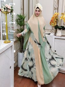 gamis syari ADIBA series model terbaru dari brand AC dengan seri 5 warna