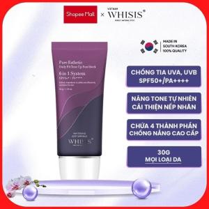 Kem Chống Nắng Nâng Tone WHISIS Pure Esthetic Daily Fit Tone Up Sun Block SPF50+ PA++++ 50g Mỹ Phẩm Hàn Quốc Chính Hãng Kem chống nắng vật lý image dành cho da dầu mụn nhạy cảm