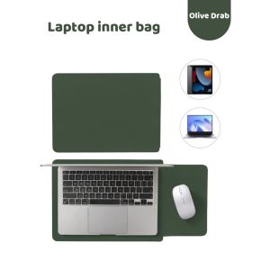 ✅【SG】Laptop Sleeve Case | Laptop Bag with Built-in Stand Mouse Pad | PU Leather Notebook Protective Cover | 13 13.3 14 15.4 15.6 16 Inch | for MacBook Air Pro HP Dell Lenovo ASUS Acer Surface Laptop Tablet Office Travel