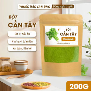 Bột cần tây sấy lạnh 200g nguyên chất thơm mịn pha nước uống detox - Lãn Ông