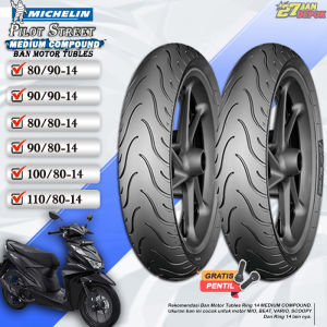 Ban Motor Matic Tubeless Michelin Pilot Street Ring 14 Ban Motor Beat Vario Tubles Ring 14