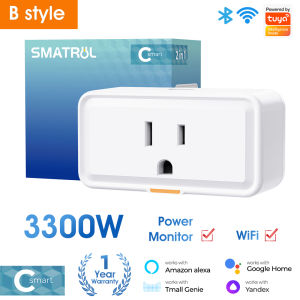 SMATRUL C-smart Tuya Smart Plug Wifi Socket Type-c Outlet Smart Home RF433 Power Monitor Timer APP Voice control Works With Alexa Google Home 天猫精灵