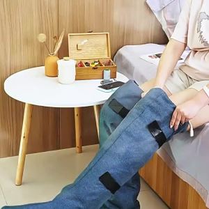 Electric heating mugwort long tube boots moxibustion knee pads mugwort velvet hot compress elderly care cold legs warm knees home use moxibustion boots