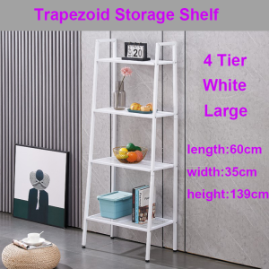 LEARED 4-Tier metal rack organizer shelf layer bookshelf rack Storage rack books shelves organizer rack for Living Room Patio