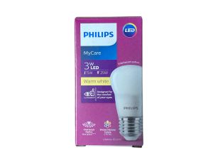 PHILIPS หลอดปิงปอง LED 3W ขั้ว E27 รุ่น My care มีให้เลือกแสงขาว / แสงวอมไวท์