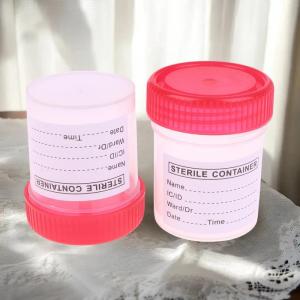 YAFEN 10 50PCS 60ML Plastic Cup Container Disposable Urine Collection Sample Cup Specimen Bottle Container With Tags